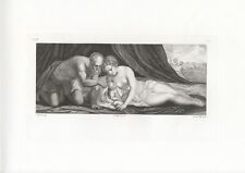 VENERE, VULCANO E CUPIDO, di TINTORETTO , grande incisione su rame,Pal. Pitt1842