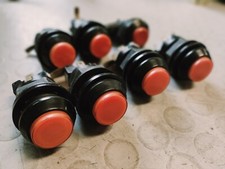 Pulsanti Arcade Rossi (Lotto Da 7 Pezzi)