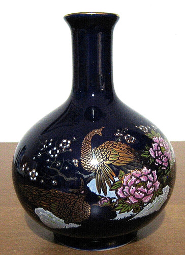 Vaso kutani japan blu - kutani, cobalto