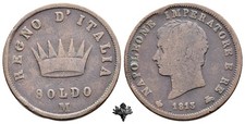 NAPOLEONE I 1 soldo 1813 Milano Regno d'Italia