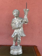 Angelo portacandela in legno