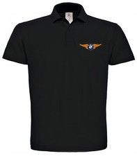 Polo nera ricamata BMW Bike