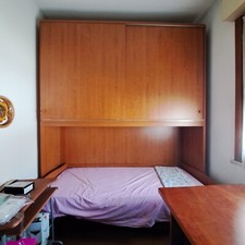 Cameretta completa ABBEY bambini ragazzi bianco/legno armadio testiera comodino