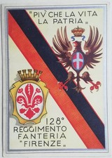 CARTOLINA 128 REGGIMENTO