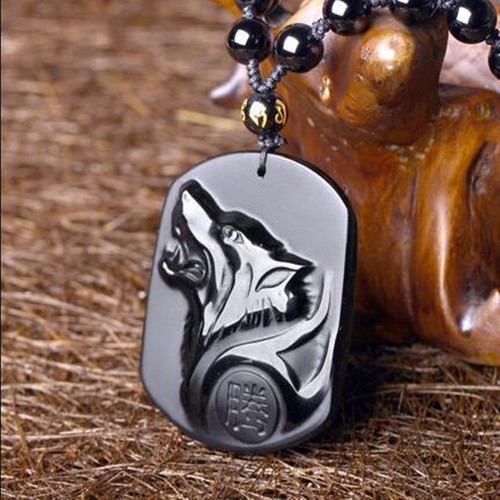 Collana perle pendente - , testa