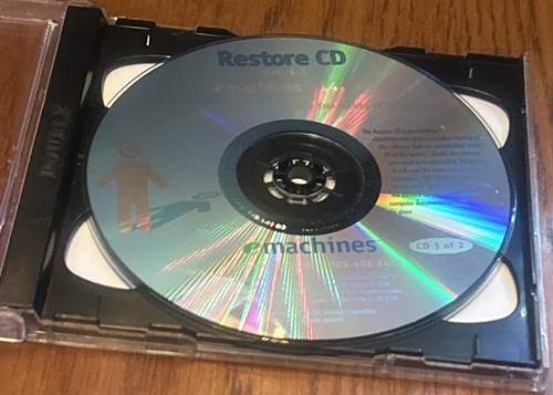 Emachines restore cds t1400 - restore,