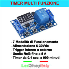 TIMER Temporizzatore uscita Relè 5Ampere - 7 Modalità  - Trigger int/ext