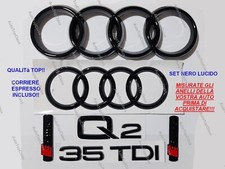 kit stemma Q2 loghi anelli per Audi Anteriore + Posteriore + 35 TDI + 2 SLINE