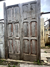 Grande portone antico con anta doppia in legno - 017