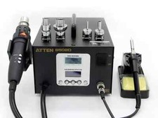 Dual Lcd 2 In 1 Atten AT-8502 900W Pro Hot Air Rework + Iron Soldering 230V