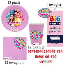 Kit 37 Pz ME CONTRO TE Addobbi Festa Piatti Bicchieri Tovaglia Personalizzato
