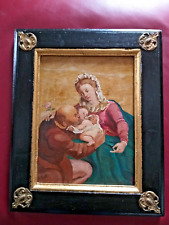 Dipinto su pietra, scuola veneta, Sacra Famiglia