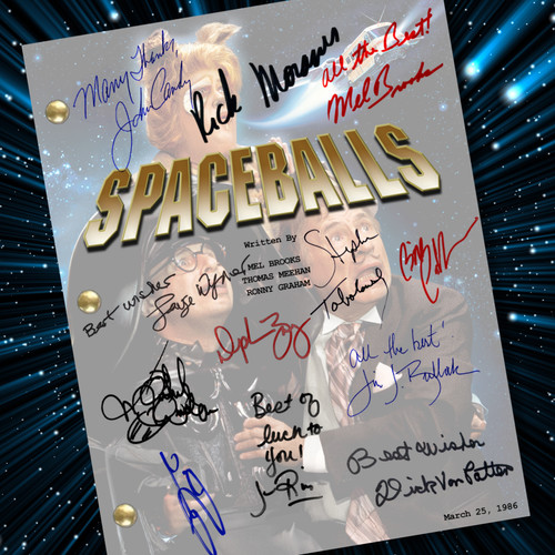 Spaceballs script autografo - spaceballs,