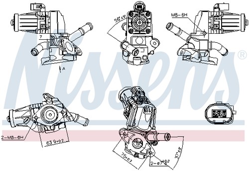 98238 nissens valvola egr per - valvola,