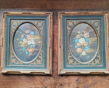 Coppia di quadretti dipinti ad