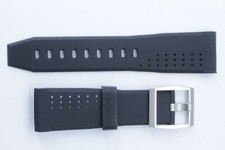 Locman Stealth Band Straps Cinturino gomma nero 23mm completo di clasp NOS