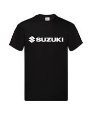 T - SHIRT MAGLIETTA COLORE NERO CON STAMPA SUZUKI