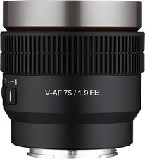 Obiettivo Samyang V-AF 75 mm T1.9 per fotocamera fotografica Sony FE obiettivo