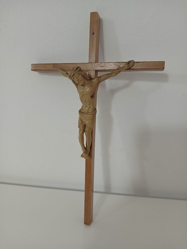 Antico crocifisso legno - in, da