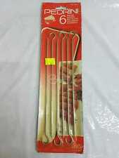 SET DI 6 SPIEDINI SPIEDI IN ACCIAIO INOX PEDRINI COD. 69404 CASALINGHI ACCESSORI
