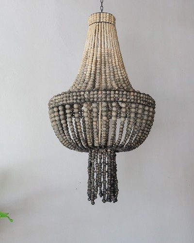 Lampadario legno con - lampadario, in