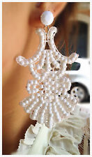 orecchini in pizzo macrame