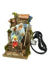 Pidocchiaia in Movimento Cm 9x14x14h Pastori Movibili Presepe