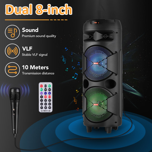 Doppio woofer portatile - , 8"