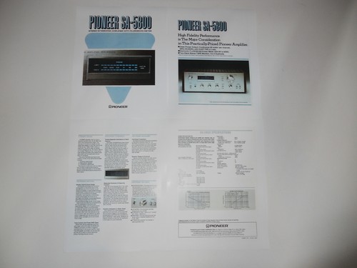 Pioneer 5800 brochure - pioneer, sa-5800