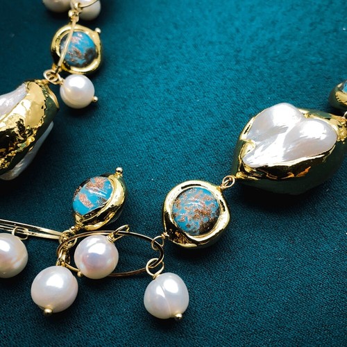 Collo vetro murano blu - vetro,