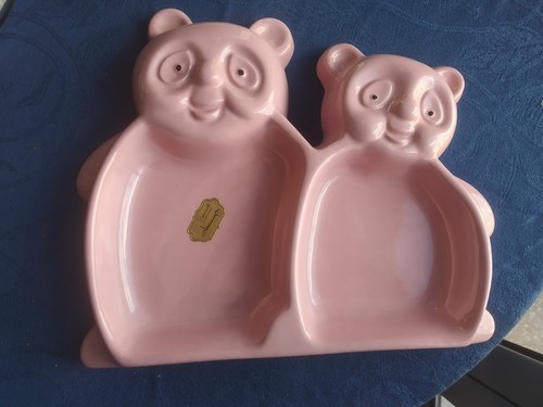 Piatto ceramica bambina rosa