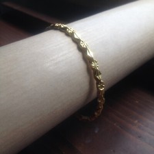 bracciale Indian Gold Plated Bangles size 2.8 - 190 mm placcato oro vintage