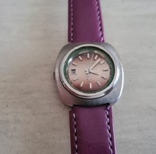 VINTAGE ANNI 80 ETA -BREIL OK  SILVER AUTOMATIC ACCIAIO INOX 21 JEWELS