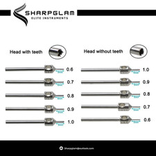 Trapianto Capelli Micro Dentellato SS FUE Punzone Set 10pz Motorizzato Ultra Affilato CE