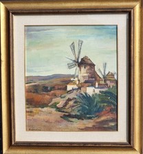 Giovanni Gagino ( Fossano CN 1924- Cuneo 2014).  Mulino a vento,  Spagna 