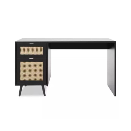 Scrivania nera 130x55 con - cm,