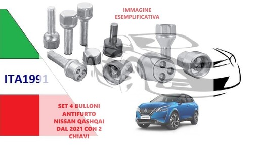 Kit bulloni antifurto cerchi - kit, 4