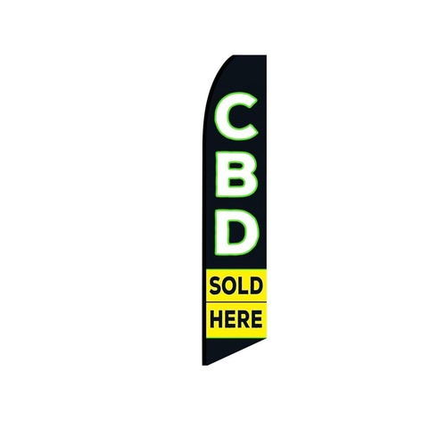 Bandiera piuma svolazzante cbd - bandiera,