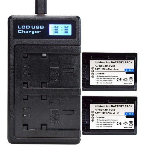 2xbatteria doppio caricatore - +,