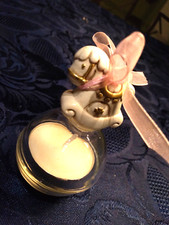 Portacandelina cavallino a dondolo in ceramica e vetro - Pezzo unico