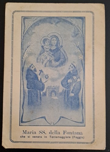 Santino cartolina foggia - santino,