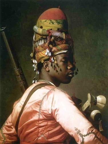 Dipinto olio giovane - , africa