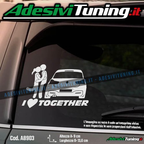 Adesivo love together bmw - adesivo,