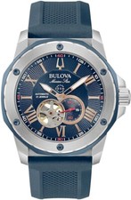 Orologio Bulova Uomo Acciaio Marin Star Blu Cinturino Silicone Blu _98A282