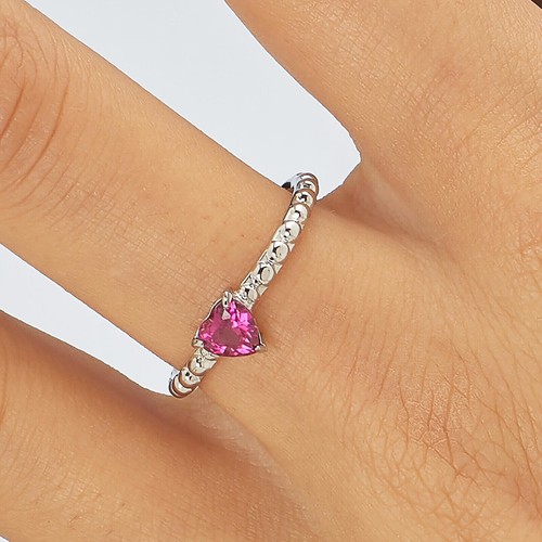 Anello cuore rosso donna - anello,