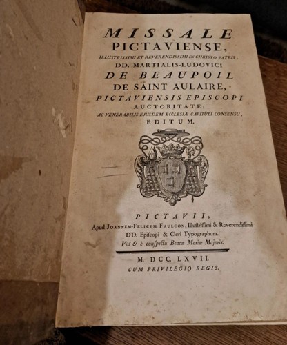 Missale romanum 1767 folio - missale,
