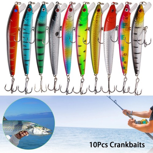 Pcs fishing lures minnow - 10,