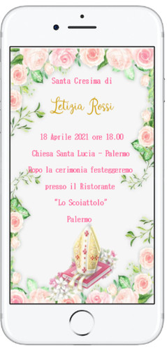 Invito digitale santa cresima - santa,