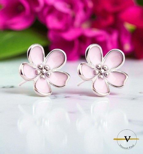 Orecchini donna fiore rosa - orecchini,