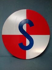 Cartello segnaletica stradale - cantiere vintage 60